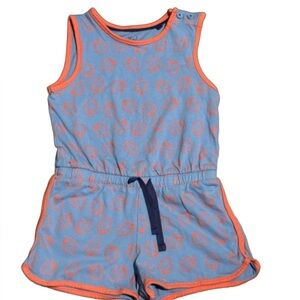 Min Boden Blue and Orange Sleeveless Romper